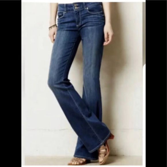 PAIGE Denim - Paige hidden hills dark denim retro flare jeans size 27